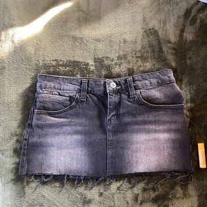 Urban Outfitters BDG Low Rise Black Washed Denim Mini Skirt